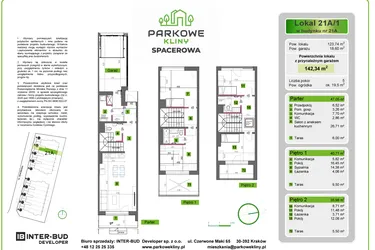 Rzut - Dom na sprzedaż 5 pokoi o powierzchni 142,34 m² - numer 21A/1 w Parkowe Kliny