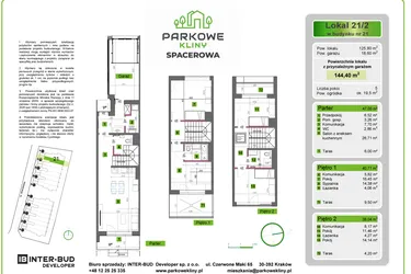 Rzut - Dom na sprzedaż 5 pokoi o powierzchni 144,22 m² - numer 21/2 w Parkowe Kliny