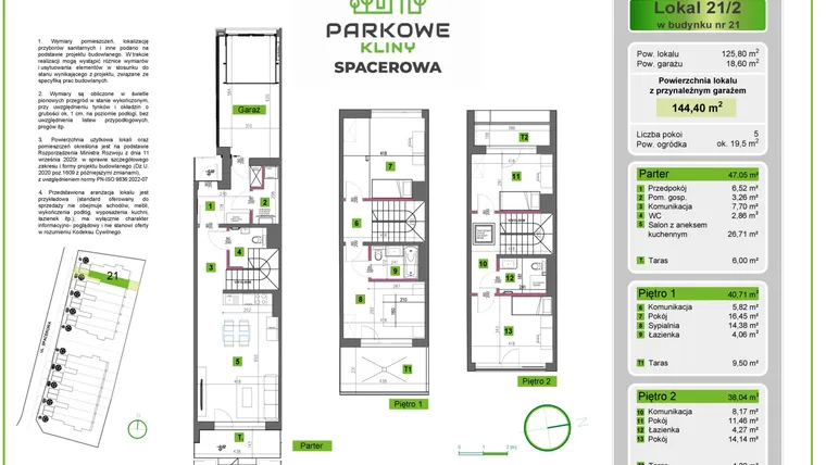 Rzut - Dom na sprzedaż 5 pokoi o powierzchni 144,22 m² - numer 21/2 w Parkowe Kliny