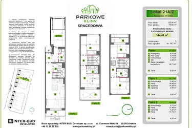 Rzut - Dom na sprzedaż 5 pokoi o powierzchni 144,4 m² - numer 21A/2 w Parkowe Kliny