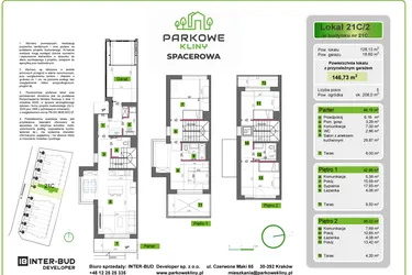 Rzut - Dom na sprzedaż 5 pokoi o powierzchni 146,1 m² - numer 21C/2 w Parkowe Kliny