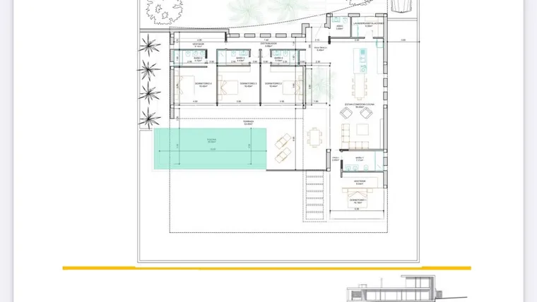 Rzut - Dom na sprzedaż 3 pokoje o powierzchni 180 m² - numer 1 w Wille w Ciudad Quesada - 47835089