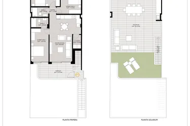 Rzut - Dom na sprzedaż 3 pokoje o powierzchni 83,3 m² - numer 7 w Domy w San Pedro del Pinatar - 50613008