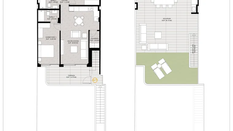 Rzut - Dom na sprzedaż 3 pokoje o powierzchni 83,3 m² - numer 7 w Domy w San Pedro del Pinatar - 50613008