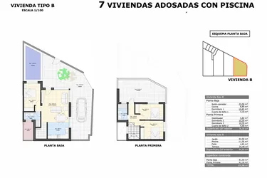Rzut - Dom na sprzedaż 3 pokoje o powierzchni 102,7 m² - numer 4 w Domy w Pilar de la Horadada - 48809471