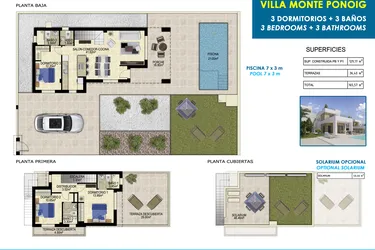 Rzut - Dom na sprzedaż 3 pokoje o powierzchni 165,57 m² - numer 7 w Dom w Polop - 26325402