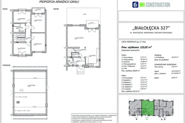 Rzut - Dom na sprzedaż 5 pokoi o powierzchni 123,02 m² - numer 8C w Białołęcka 327