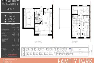 Rzut - Dom na sprzedaż 4 pokoje o powierzchni 108,7 m² - numer 2B w Family Park Ksawerów IV