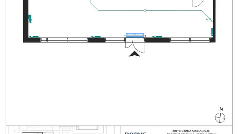 Rzut - Lokal użytkowy na sprzedaż 1 pokój o powierzchni 90,99 m² - numer J.0U02 w Nadmotławie Apartments