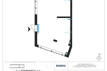 Rzut - Lokal użytkowy na sprzedaż 1 pokój o powierzchni 90,81 m² - numer J.0U04 w Nadmotławie Apartments