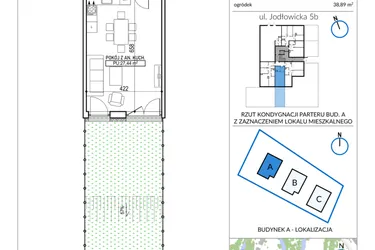 Rzut - Mieszkanie na sprzedaż 1 pokój o powierzchni 36 m² - numer 5B-2 w Jodłowicka 5