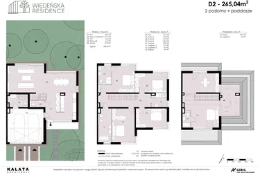 Rzut - Dom na sprzedaż 6 pokoi o powierzchni 265,04 m² - numer D2 w Wiedeńska Residence