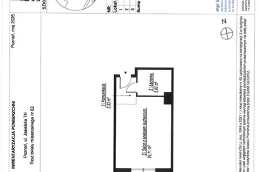 Rzut - Mieszkanie na sprzedaż 1 pokój o powierzchni 33,86 m² - numer A.5.62 w JA_SIELSKA V