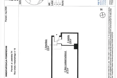 Rzut - Mieszkanie na sprzedaż 1 pokój o powierzchni 33,88 m² - numer A.2.18 w JA_SIELSKA V