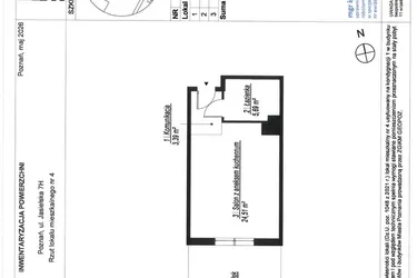 Rzut - Mieszkanie na sprzedaż 1 pokój o powierzchni 33,59 m² - numer A.1.4 w JA_SIELSKA V