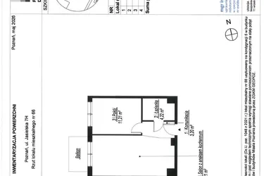 Rzut - Mieszkanie na sprzedaż 2 pokoje o powierzchni 38,84 m² - numer A.5.66 w JA_SIELSKA V