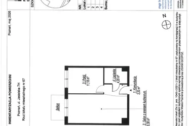 Rzut - Mieszkanie na sprzedaż 2 pokoje o powierzchni 38,96 m² - numer A.5.67 w JA_SIELSKA V