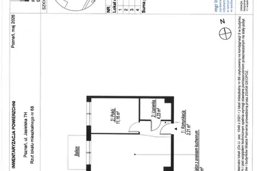 Rzut - Mieszkanie na sprzedaż 2 pokoje o powierzchni 39,05 m² - numer A.5.68 w JA_SIELSKA V