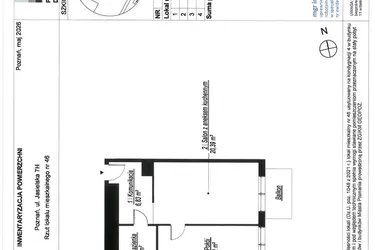 Rzut - Mieszkanie na sprzedaż 2 pokoje o powierzchni 47,34 m² - numer A.4.46 w JA_SIELSKA V