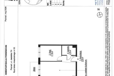 Rzut - Mieszkanie na sprzedaż 2 pokoje o powierzchni 39,03 m² - numer A.4.53 w JA_SIELSKA V