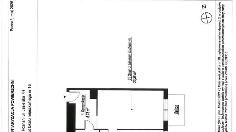 Rzut - Mieszkanie na sprzedaż 2 pokoje o powierzchni 47,3 m² - numer A.2.16 w JA_SIELSKA V
