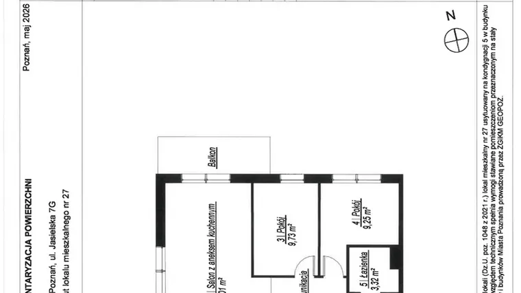 Rzut - Mieszkanie na sprzedaż 3 pokoje o powierzchni 51,22 m² - numer C.5.27 w JA_SIELSKA V