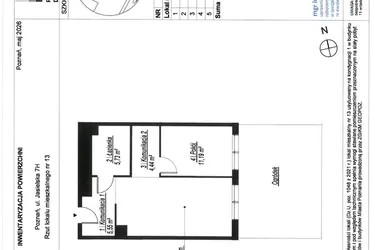 Rzut - Mieszkanie na sprzedaż 2 pokoje o powierzchni 47,92 m² - numer A.1.13 w JA_SIELSKA V