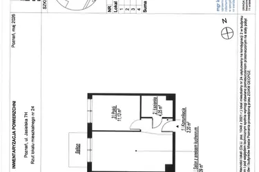 Rzut - Mieszkanie na sprzedaż 2 pokoje o powierzchni 38,97 m² - numer A.2.24 w JA_SIELSKA V