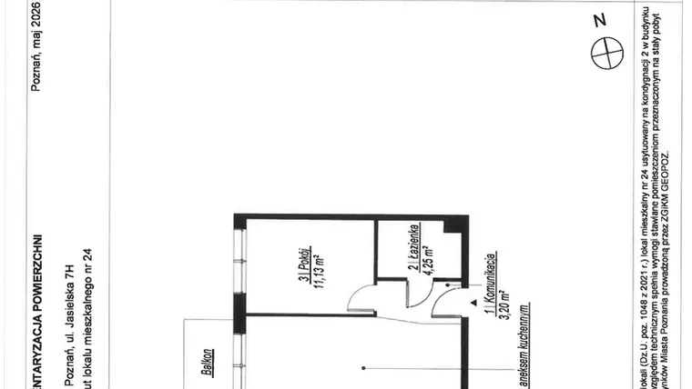 Rzut - Mieszkanie na sprzedaż 2 pokoje o powierzchni 38,97 m² - numer A.2.24 w JA_SIELSKA V