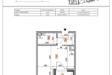 Rzut - Mieszkanie na sprzedaż 1 pokój o powierzchni 23,71 m² - numer A.4.9 w IVY HOUSE - Apartamenty inwestycyjne