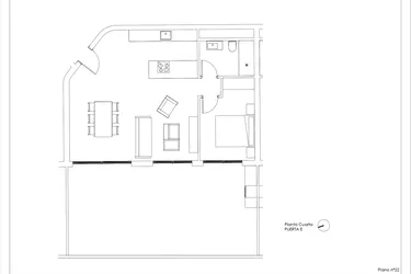 Rzut - Mieszkanie na sprzedaż 1 pokój o powierzchni 112 m² - numer 4-E w Mieszkania w Calpe - 94000145