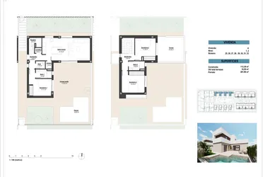 Rzut - Dom na sprzedaż 3 pokoje o powierzchni 112,39 m² - numer 25 w Domy w Los Alcázares - 51759931