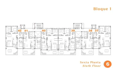 Rzut - Mieszkanie na sprzedaż 3 pokoje o powierzchni 96,85 m² - numer 37 w Mieszkania w San Miguel de Salinas - 24548026
