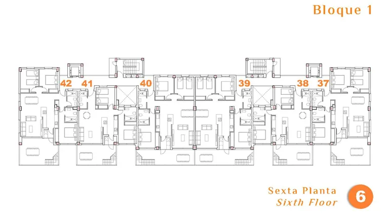 Rzut - Mieszkanie na sprzedaż 3 pokoje o powierzchni 96,85 m² - numer 37 w Mieszkania w San Miguel de Salinas - 24548026