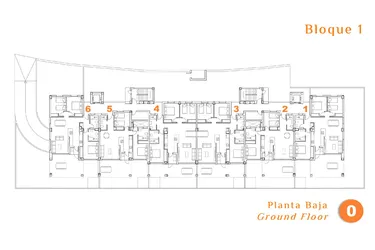 Rzut - Mieszkanie na sprzedaż 2 pokoje o powierzchni 73,22 m² - numer 2 w Mieszkania w San Miguel de Salinas - 24548026