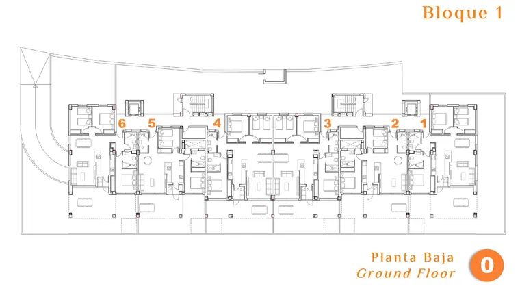 Rzut - Mieszkanie na sprzedaż 2 pokoje o powierzchni 73,22 m² - numer 2 w Mieszkania w San Miguel de Salinas - 24548026