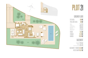 Rzut - Dom na sprzedaż 4 pokoje o powierzchni 168 m² - numer 0-27 w Domy w Kartagenie - 76726108