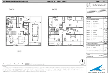 Rzut - Dom na sprzedaż 5 pokoi o powierzchni 121,1 m² - numer H2 w Majewska Domy