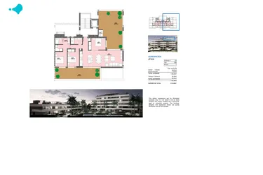 Rzut - Mieszkanie na sprzedaż 3 pokoje o powierzchni 261,01 m² - numer 24 w Penthouse w Torre-Pacheco - 41454562