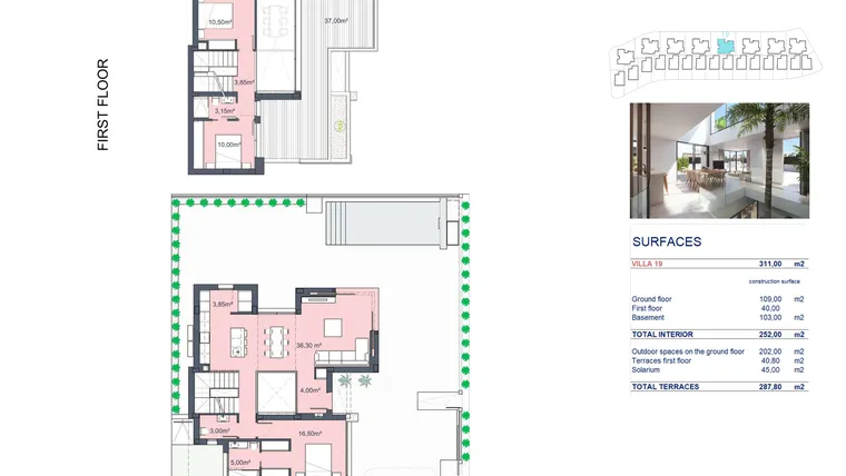 Rzut - Dom na sprzedaż 3 pokoje o powierzchni 252,3 m² - numer 48.19 w Domy w Torre-Pacheco - 20557990