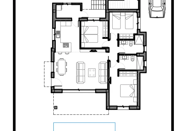 Rzut - Dom na sprzedaż 3 pokoje o powierzchni 120 m² - numer 2 w Dom w Benijófar - 11048101