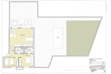 Rzut - Mieszkanie na sprzedaż 2 pokoje o powierzchni 88,75 m² - numer 0-C w Mieszkania w Finestrat - 71577609