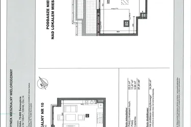 Rzut - Mieszkanie na sprzedaż 2 pokoje o powierzchni 37,41 m² - numer 10 w Słoneczne Świnoujście