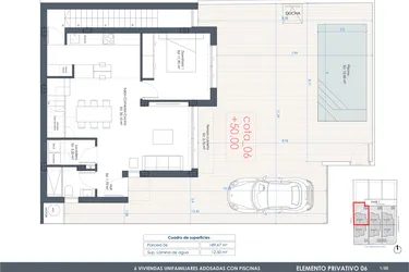 Rzut - Dom na sprzedaż 3 pokoje o powierzchni 226,4 m² - numer 6 w Domy szeregowe w Benijófar - 78650137