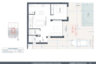 Rzut - Dom na sprzedaż 3 pokoje o powierzchni 138,21 m² - numer 5 w Domy szeregowe w Benijófar - 78650137