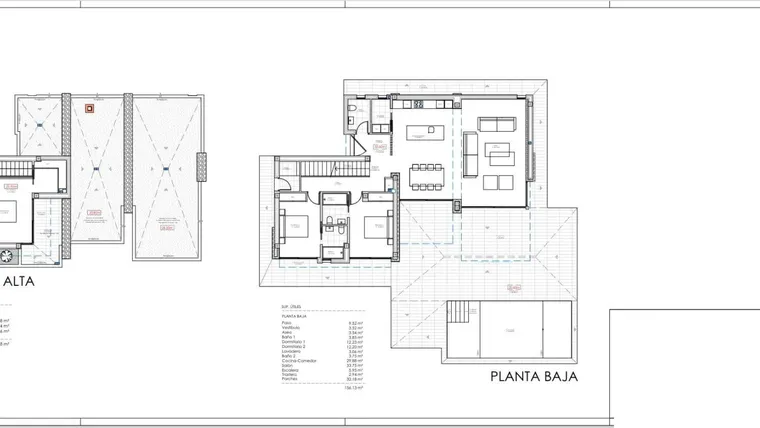 Rzut - Dom na sprzedaż 3 pokoje o powierzchni 235 m² - numer 1 w Willa w Denii - 26144652