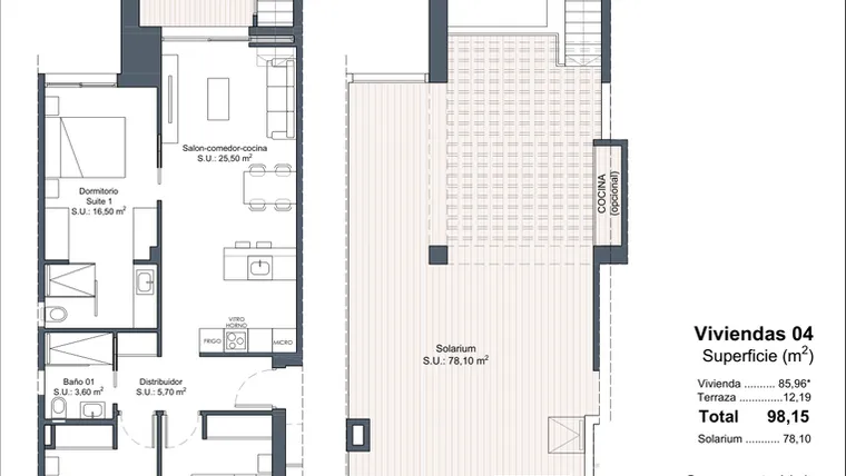 Rzut - Dom na sprzedaż 3 pokoje o powierzchni 98,15 m² - numer 0-4 w Domy w Ciudad Quesada - 18228363