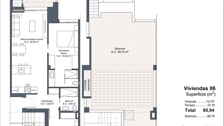 Rzut - Dom na sprzedaż 2 pokoje o powierzchni 85,94 m² - numer 0-6 w Domy w Ciudad Quesada - 18228363
