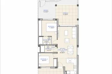Rzut - Mieszkanie na sprzedaż 2 pokoje o powierzchni 161,08 m² - numer 0.5 w Mieszkania w Los Alcázares - 67948429
