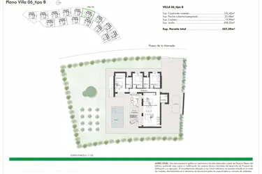 Rzut - Dom na sprzedaż 3 pokoje o powierzchni 105,7 m² - numer 6 w Dom w Murcji - 42550897